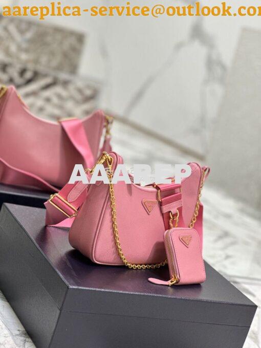 Replica Prada Re-edition 2005 Saffiano Leather Bag 1BH204 Petal Pink 5