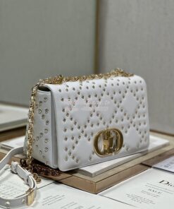 Replica Dior Medium Large Caro Bag Latte Gold Lucky Star Cannage Lambs 2