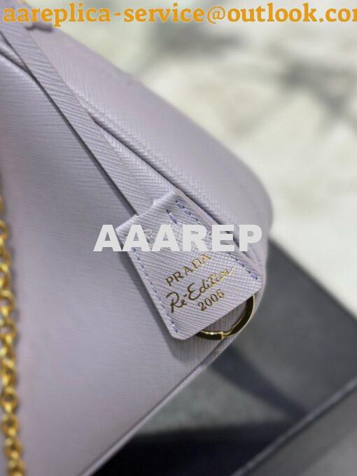 Replica Prada Re-edition 2005 Saffiano Leather Bag 1BH204 Wisteria 11