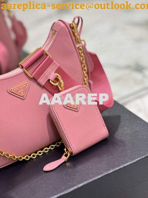 Replica Prada Re-edition 2005 Saffiano Leather Bag 1BH204 Petal Pink 8