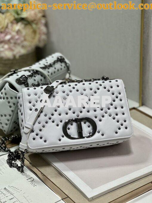 Replica Dior Medium Large Caro Bag Latte Lucky Star Cannage Lambskin M 3