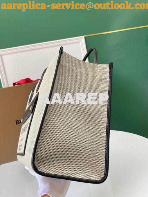 Replica Burberry Small Medium Two-tone Canvas and Leather Freya Tote 8 3