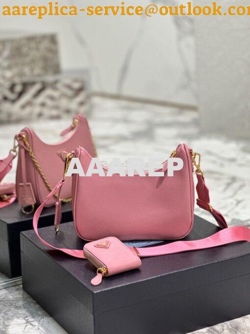 Replica Prada Re-edition 2005 Saffiano Leather Bag 1BH204 Petal Pink 14