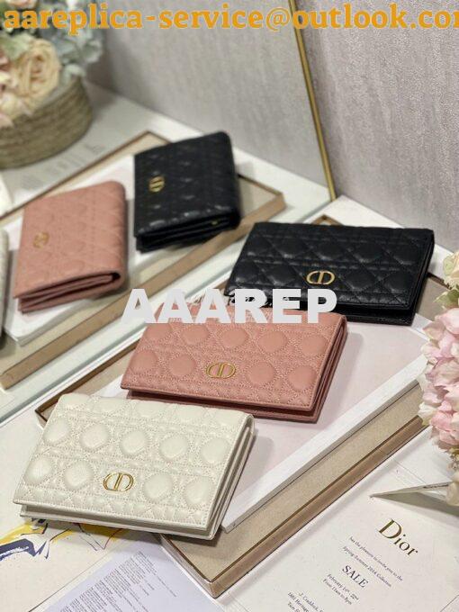 Replica Dior Caro XL Slim Wallet Supple Cannage Calfskin S5104