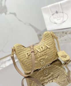 Replica Prada Re-Edition Crochet Mini-bag Raffia 1BC204