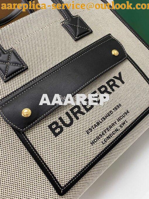 Replica Burberry Small Medium Two-tone Canvas and Leather Freya Tote 8 10