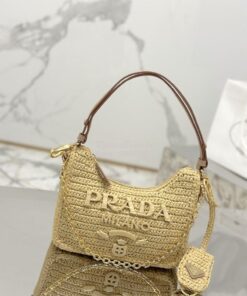 Replica Prada Re-Edition Crochet Mini-bag Raffia 1BC204 2