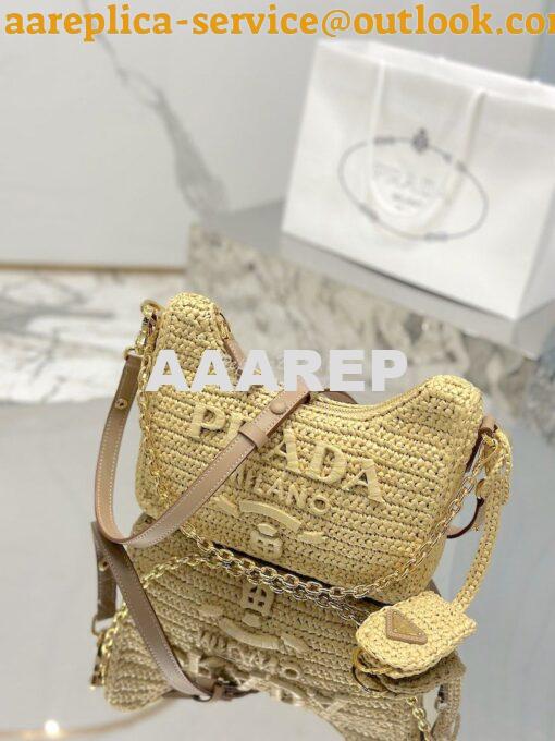 Replica Prada Re-Edition Crochet Mini-bag Raffia 1BC204 3