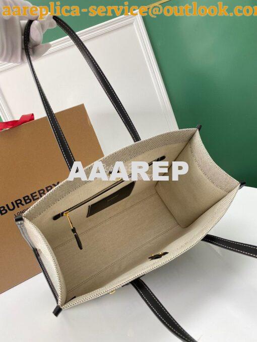 Replica Burberry Small Medium Two-tone Canvas and Leather Freya Tote 8 11