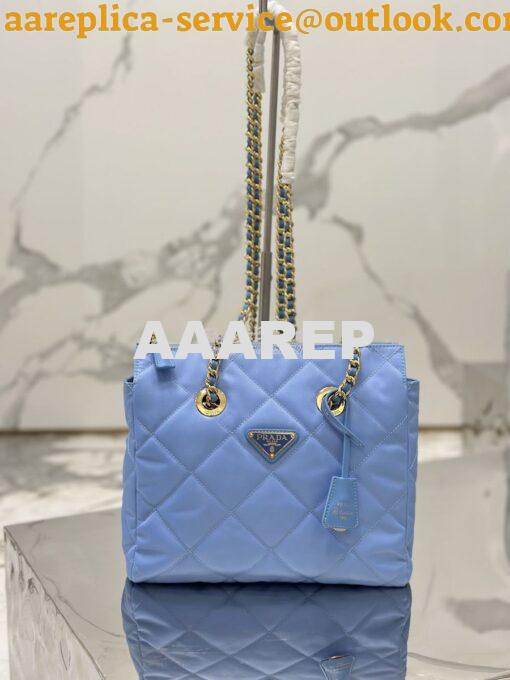 Replica Prada Re-Edition 1995 Chaîne Re-Nylon tote bag 1BG468 Blue