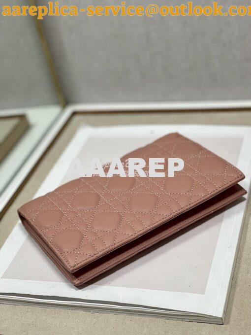 Replica Dior Caro XL Slim Wallet Supple Cannage Calfskin S5104 14