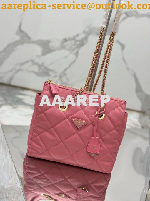 Replica Prada Re-Edition 1995 Chaîne Re-Nylon tote bag 1BG468 Pink 2