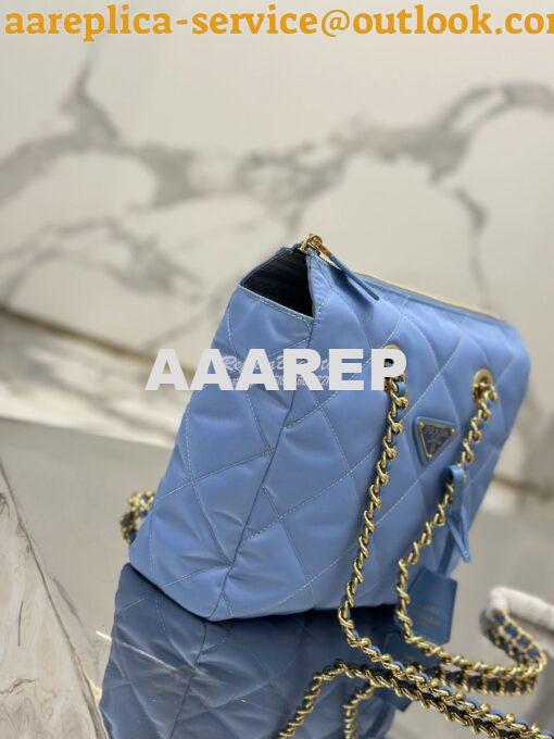 Replica Prada Re-Edition 1995 Chaîne Re-Nylon tote bag 1BG468 Blue 5