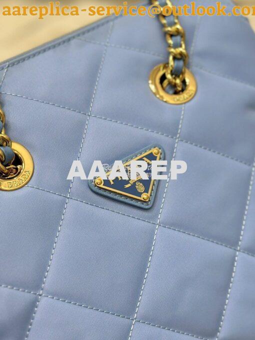 Replica Prada Re-Edition 1995 Chaîne Re-Nylon tote bag 1BG468 Blue 6