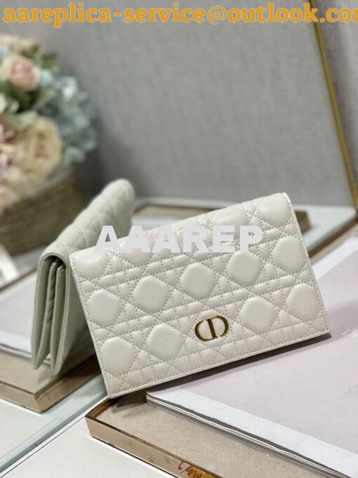 Replica Dior Caro XL Slim Wallet Supple Cannage Calfskin S5104 20