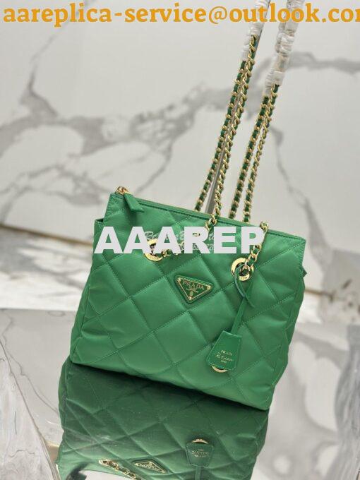 Replica Prada Re-Edition 1995 Chaîne Re-Nylon tote bag 1BG468 Green 2