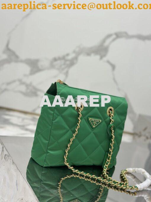 Replica Prada Re-Edition 1995 Chaîne Re-Nylon tote bag 1BG468 Green 5