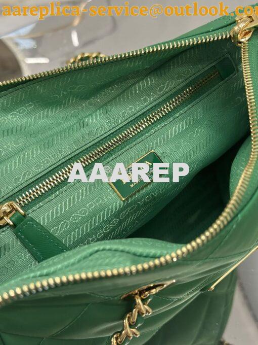 Replica Prada Re-Edition 1995 Chaîne Re-Nylon tote bag 1BG468 Green 9