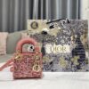 Replica Dior Micro Lady Dior Bag Grey Metallic Canvas Embroidered with 10