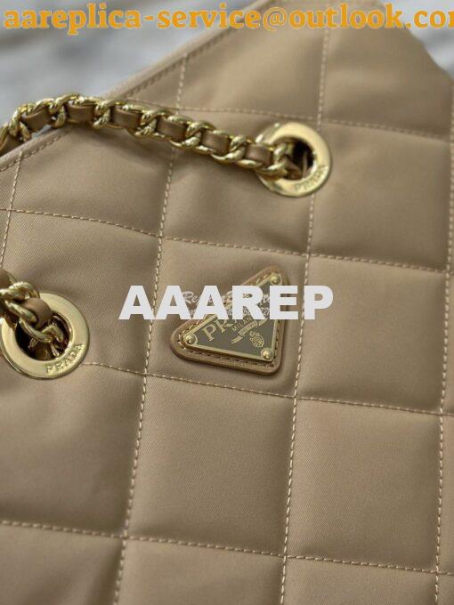 Replica Prada Re-Edition 1995 Chaîne Re-Nylon tote bag 1BG468 Beige 6