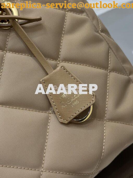 Replica Prada Re-Edition 1995 Chaîne Re-Nylon tote bag 1BG468 Beige 8