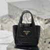 Replica Prada Large Nappa-leather Tote Bag with Topstitching 1BG449 Bl 14