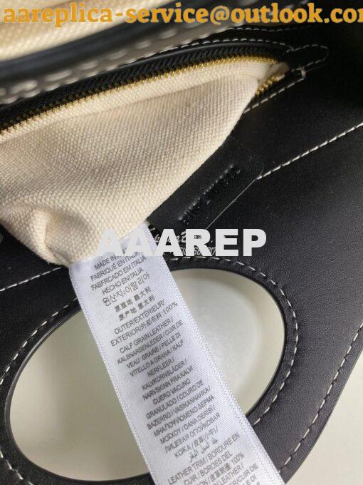 Replica Burberry Mini Logo Graphic Canvas and Leather Pocket Bag Natur 9