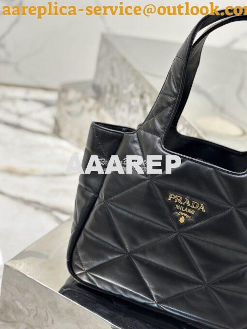 Replica Prada Medium Nappa-leather Tote Bag with Topstitching 1BG450 B 5