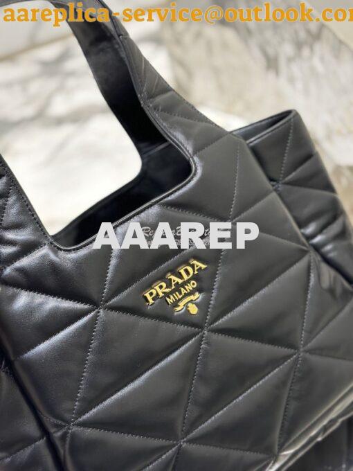 Replica Prada Medium Nappa-leather Tote Bag with Topstitching 1BG450 B 6