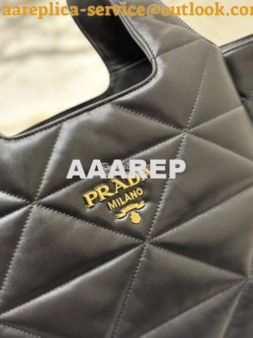 Replica Prada Medium Nappa-leather Tote Bag with Topstitching 1BG450 B 7