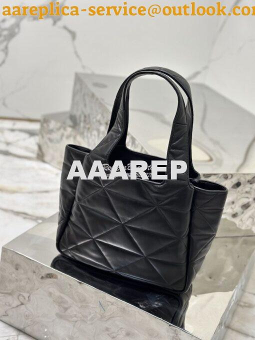 Replica Prada Medium Nappa-leather Tote Bag with Topstitching 1BG450 B 12