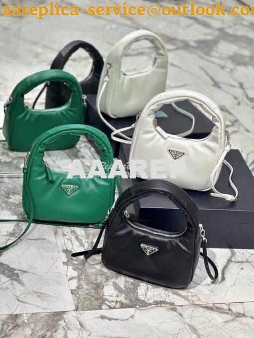 Replica Prada Soft Padded Nappa-leather mini bag 1BA384 Green