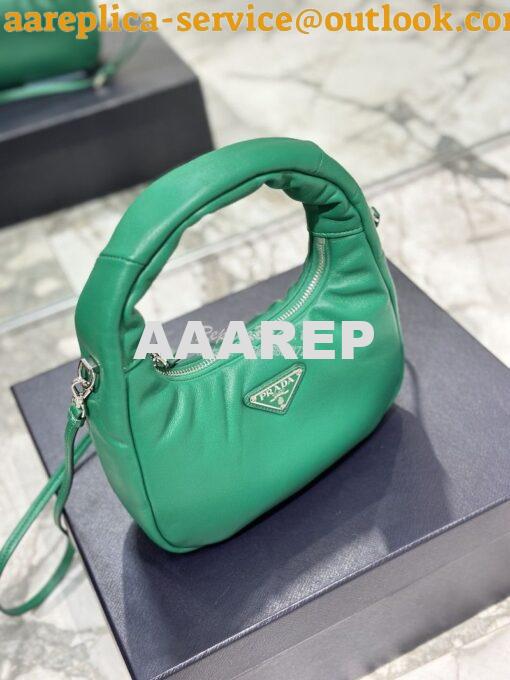 Replica Prada Soft Padded Nappa-leather mini bag 1BA384 Green 3