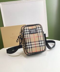 Replica Burberry Vintage Check and Leather Crossbody Bag 80233811