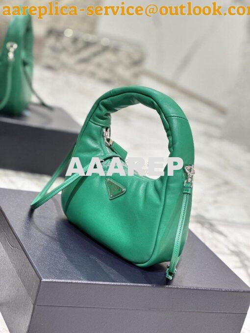 Replica Prada Soft Padded Nappa-leather mini bag 1BA384 Green 4