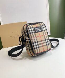 Replica Burberry Vintage Check and Leather Crossbody Bag 80233811 2