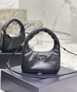 Replica Prada Soft Padded Nappa-leather mini bag 1BA384 Black