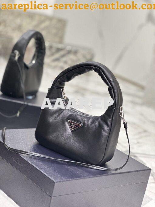 Replica Prada Soft Padded Nappa-leather mini bag 1BA384 Black 2