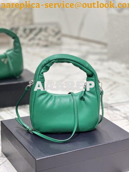 Replica Prada Soft Padded Nappa-leather mini bag 1BA384 Green 12