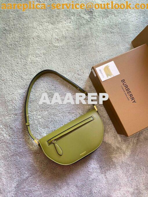 Replica Burberry Small Leather Olympia Bag 80363811 Juniper Green 2