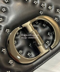 Replica Dior Small Caro Bag Black Lucky Star Cannage Lambskin M9241U 2