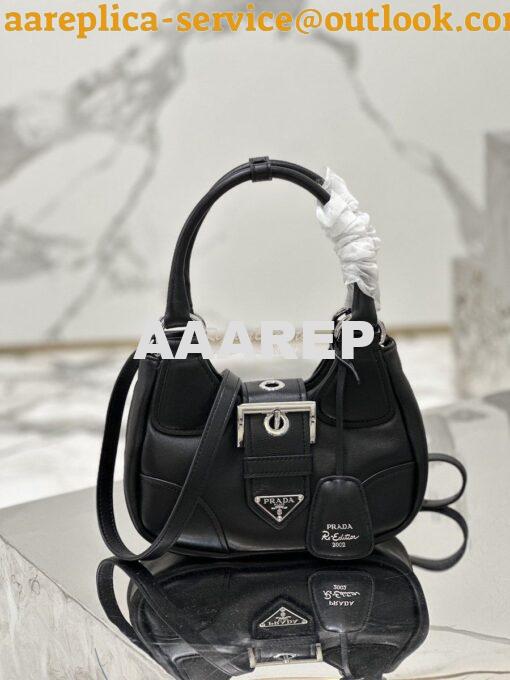 Replica Prada Moon Padded Nappa-leather Bag 1BA381 Black