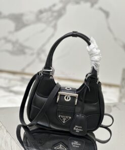 Replica Prada Moon Padded Nappa-leather Bag 1BA381 Black 2