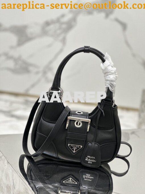 Replica Prada Moon Padded Nappa-leather Bag 1BA381 Black 2