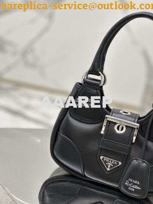 Replica Prada Moon Padded Nappa-leather Bag 1BA381 Black 5