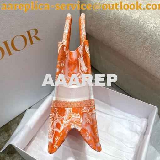 Replica Dior Book Tote bag in Fluorescent Orange Toile de Jouy Transpa 5