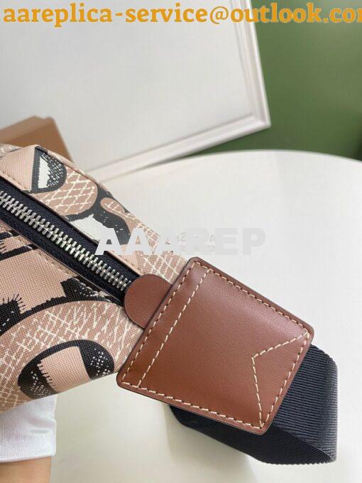 Replica Burberry Monogram Print E-canvas Sonny Bum Bag 80331541 Dark b 8