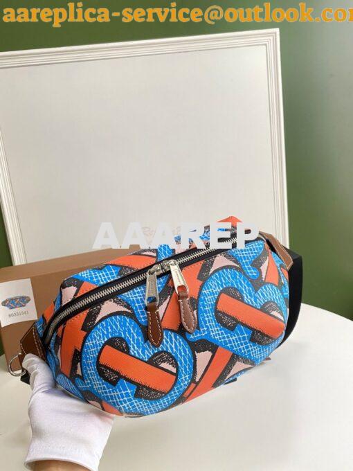 Replica Burberry Monogram Print E-canvas Sonny Bum Bag 80331541 Bright 5