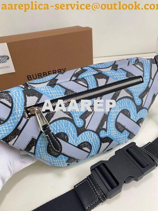 Replica Burberry Monogram Print E-canvas Sonny Bum Bag 80331541 Pale a 9