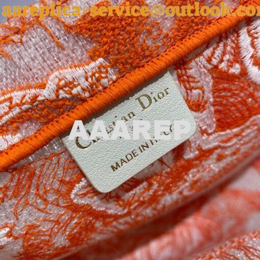 Replica Dior Book Tote bag in Fluorescent Orange Toile de Jouy Transpa 18